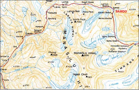 carte du Manaslu